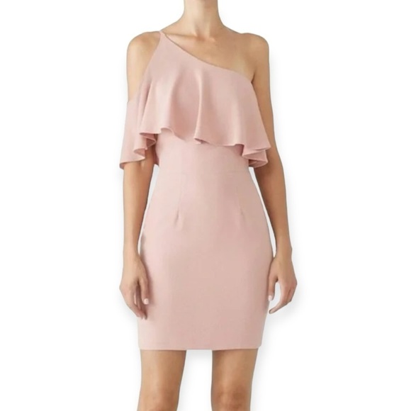 🌻Dress The Population Sabrina Rose Petal (pink) One Shoulder Size Medium - Picture 1 of 12